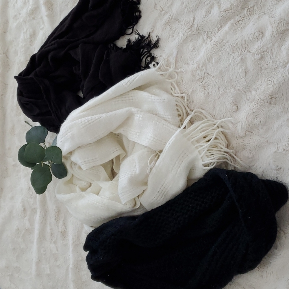 Scarf Set - Black + White